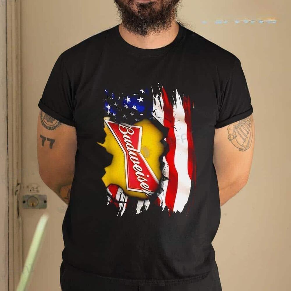 Budweiser Tshirt Us Flag Gift For Beer Drinkers